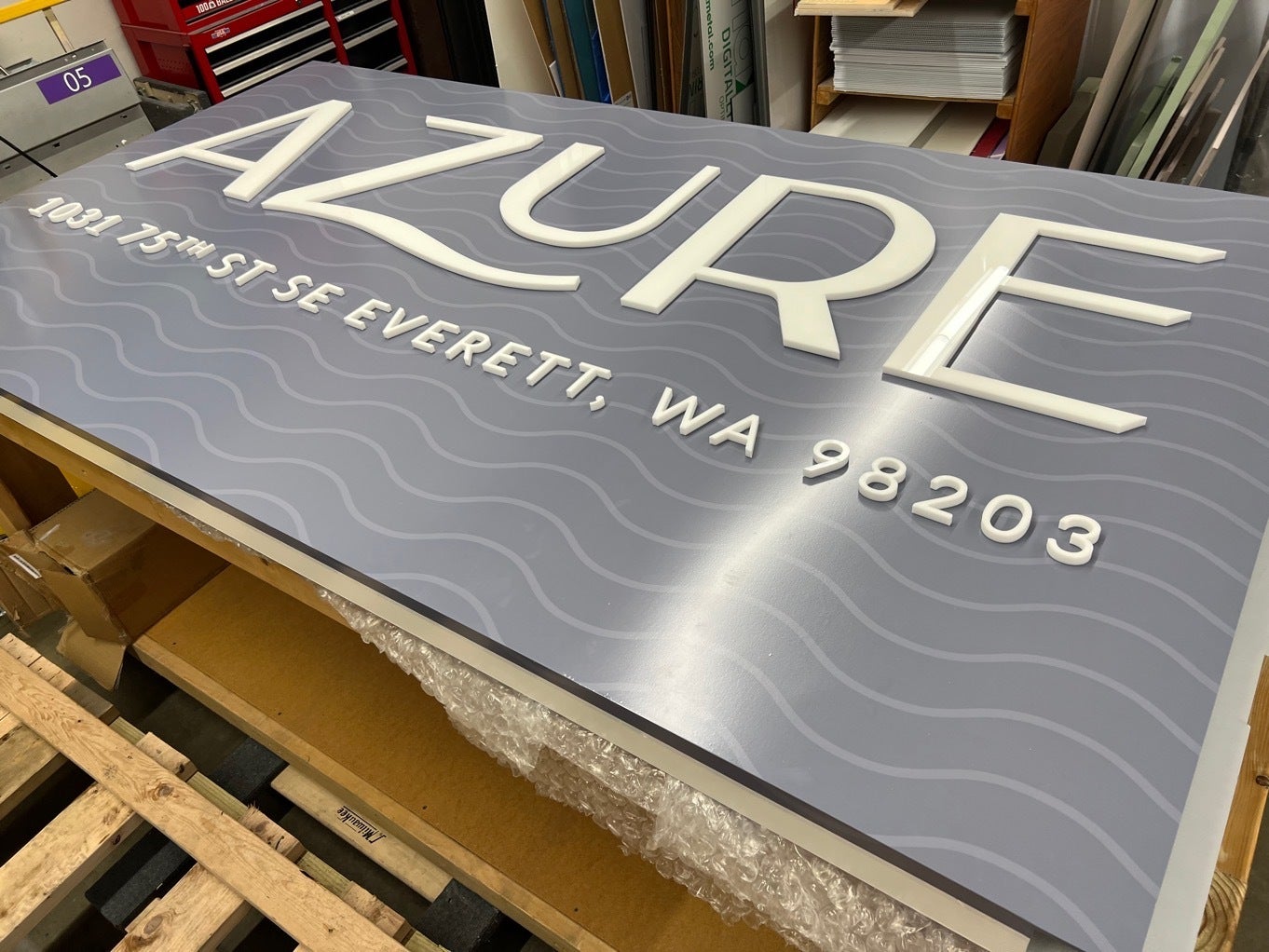 Custom Property Sign Monument for Azure Apartments - Everett, WA