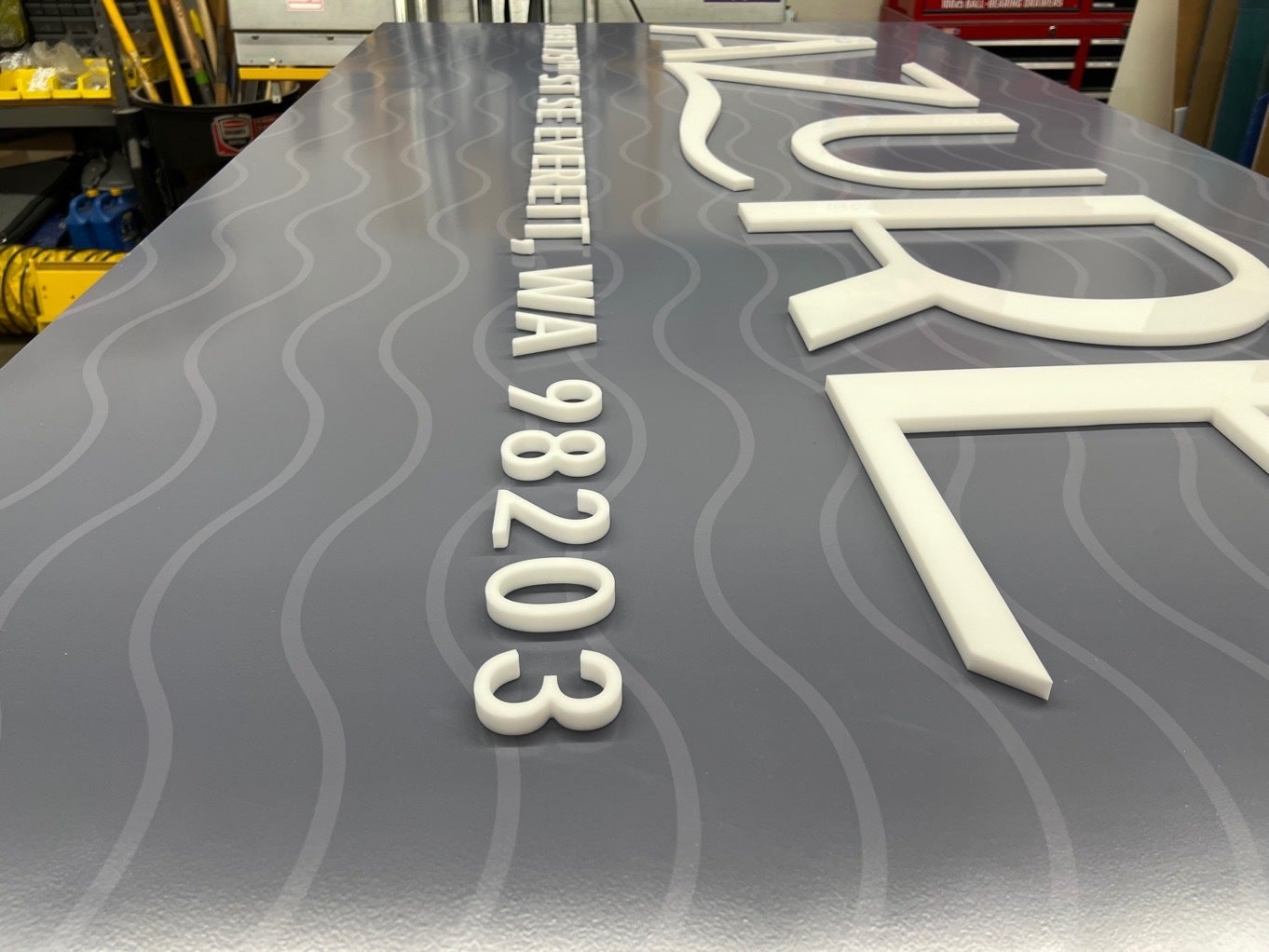 Custom Property Sign Monument for Azure Apartments - Everett, WA