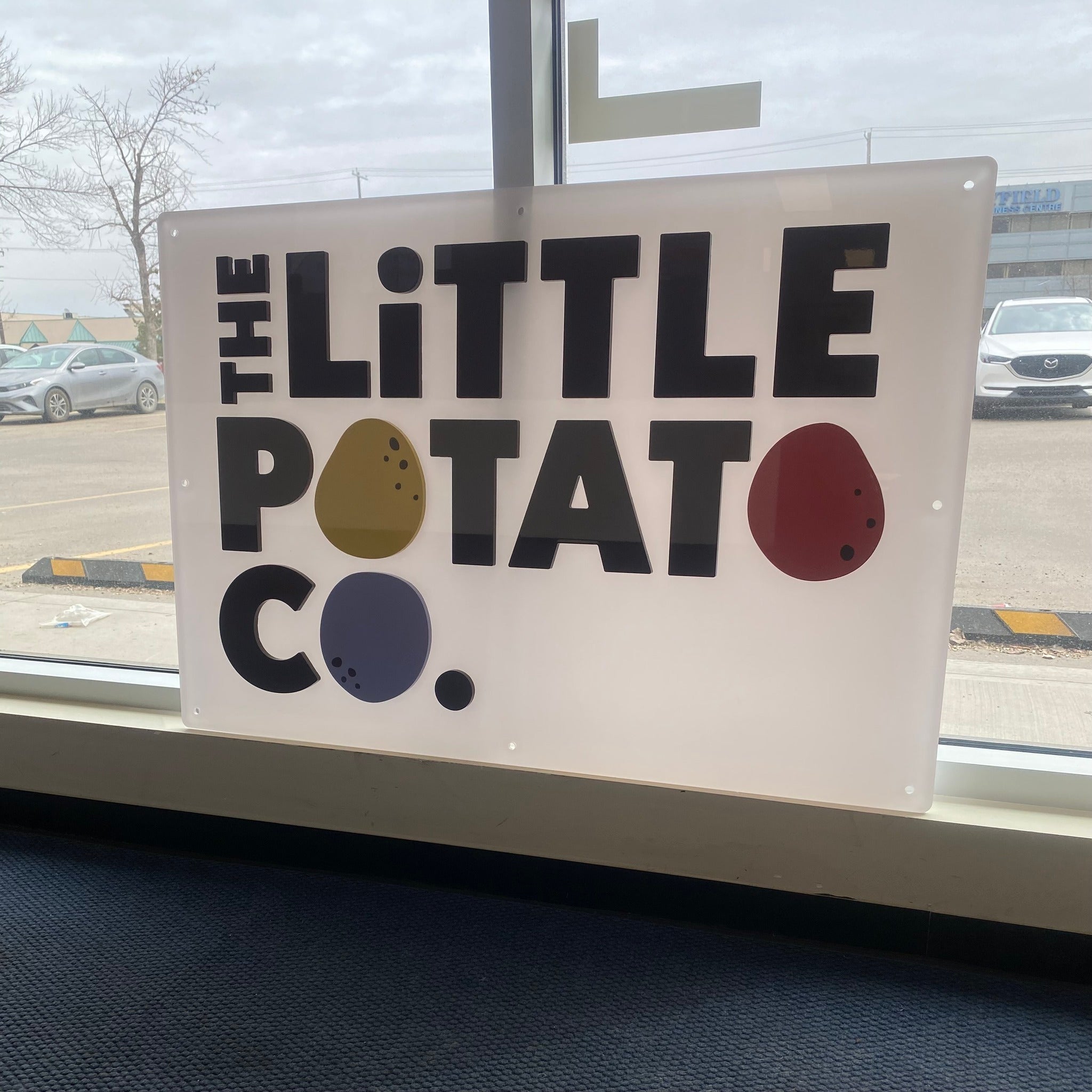 Acrylic Company Sign for The Little Potato Company in Edmonton, AB