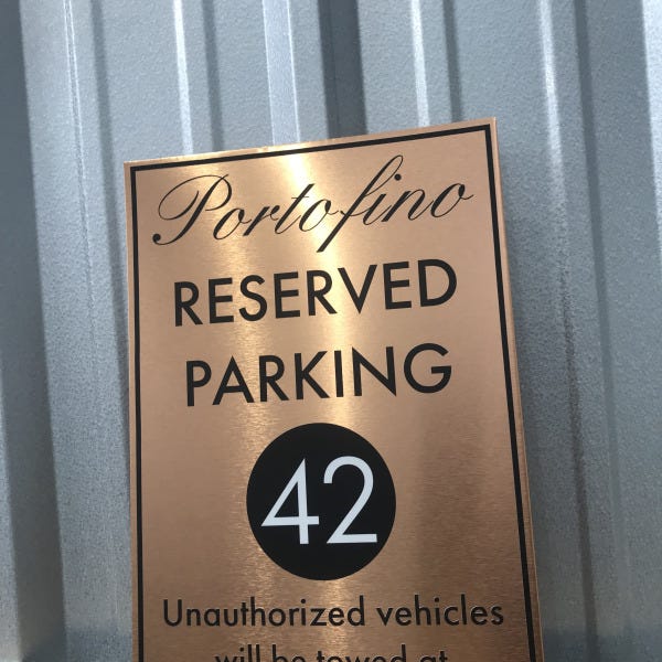 Portofino Parking Signs
