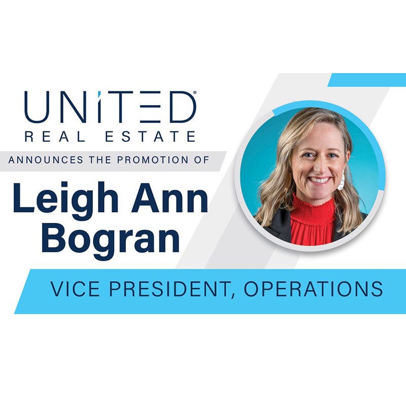 Leigh Ann Bogran Named Vice President of Operations at United Real Estate Leigh Ann Bogran Named Vice President of Operations at United Real Estate
