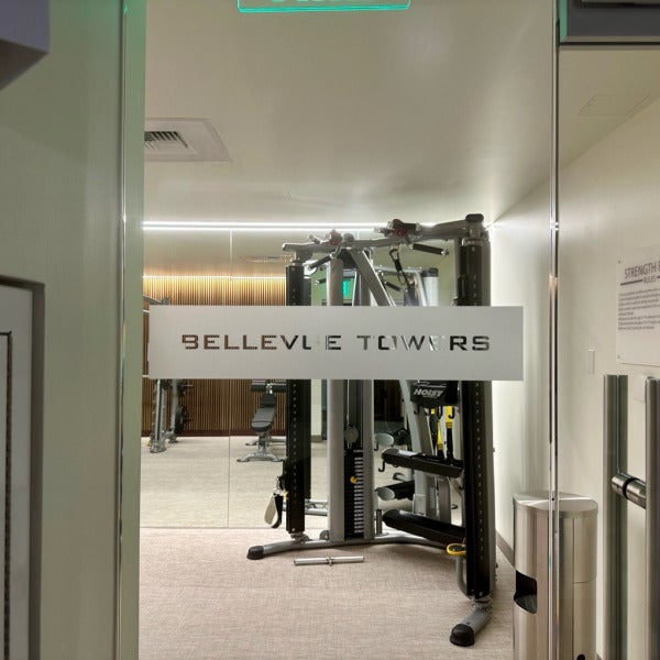 Frosted Vinyl for that Etched Glass look at Bellevue Towers - Bellevue, WA