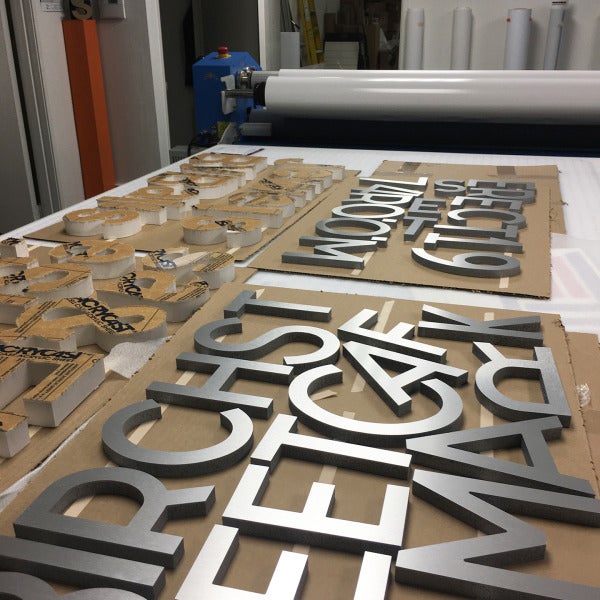 Brushed Aluminum Sign