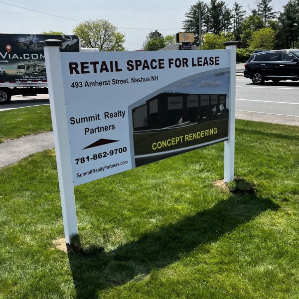 summit realty nashua post and panel sign