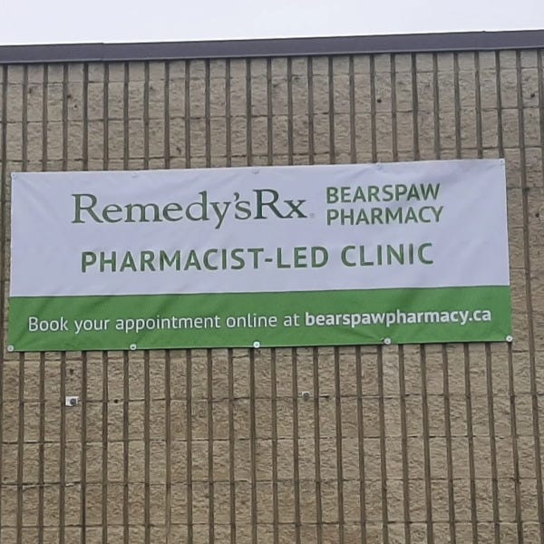 Vinyl Banners for Bearspaw Pharmacy in Edmonton, AB