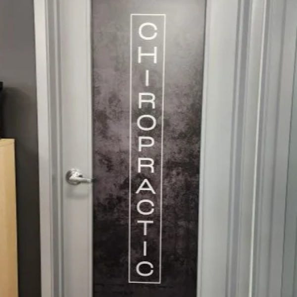 Door Graphics for a chiropractor in Edmonton, AB