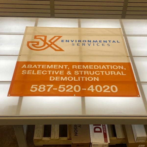 Mesh Banner for JK Environmental in Edmonton, AB