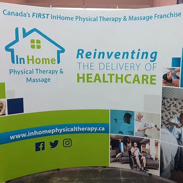 Trade Show Display for In Home Physical Therapy & Massage in Edmonton, AB