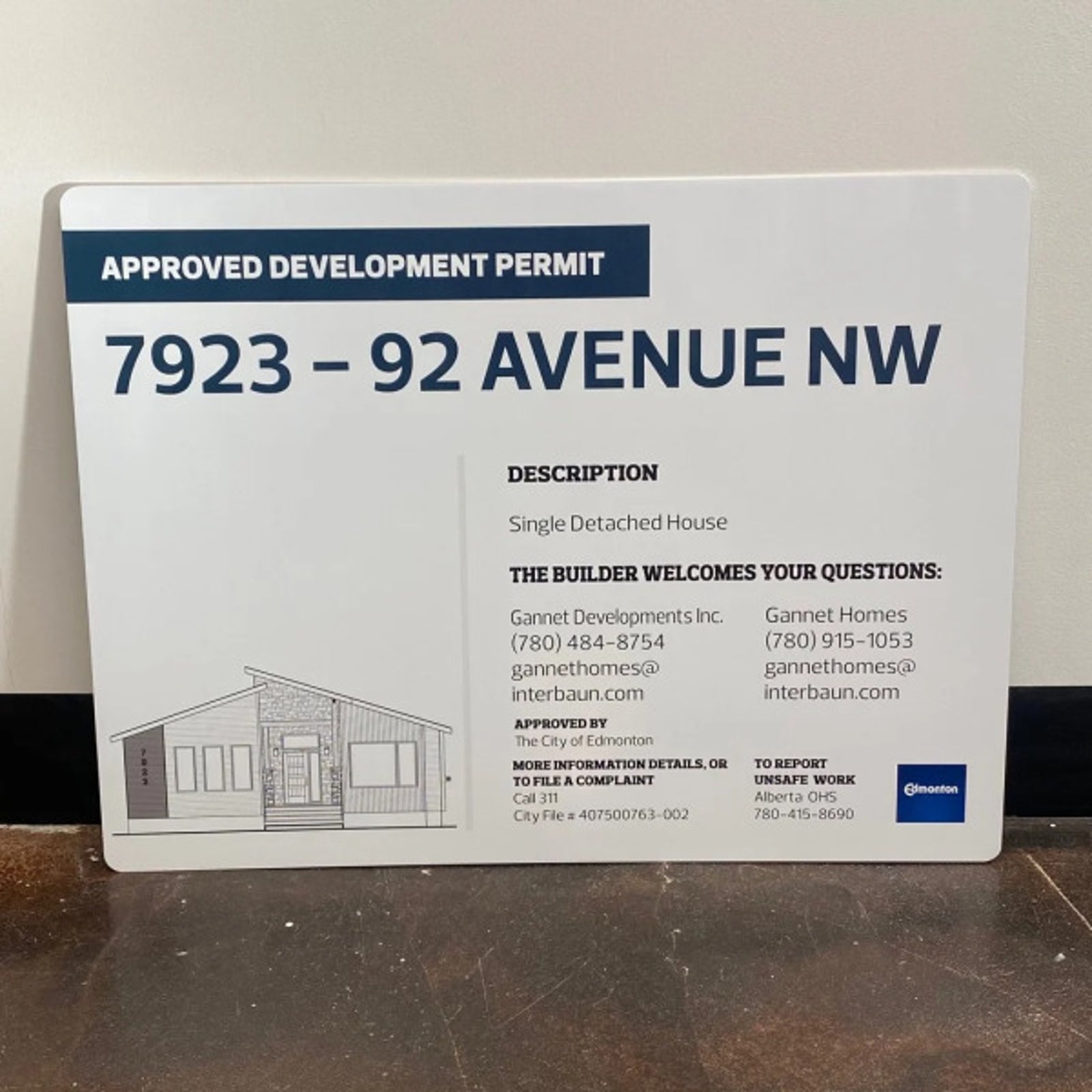 Development Plan Signage in Edmonton, AB