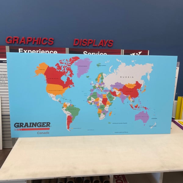 Custom World Map for Grainger in Edmonton, AB