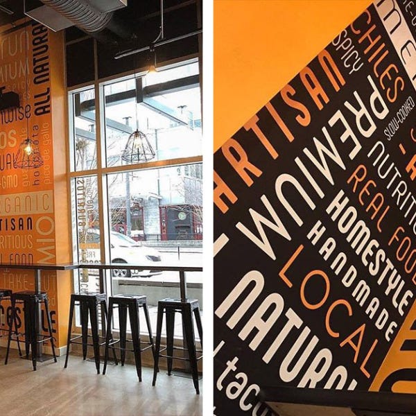 Wall Graphics in restaurant in Edmonton, AB