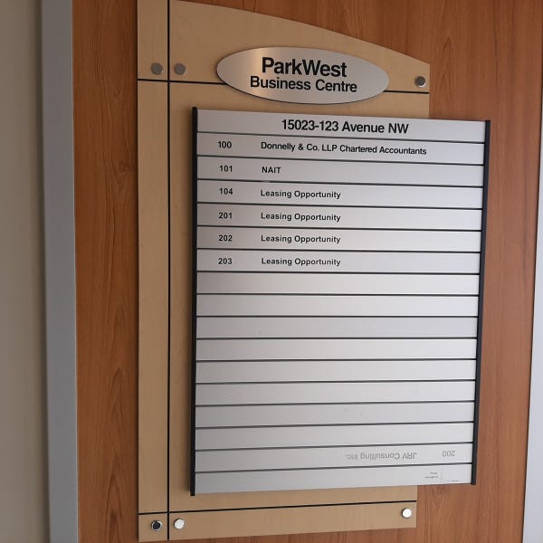 Directory for Business Lobby in Edmonton, AB