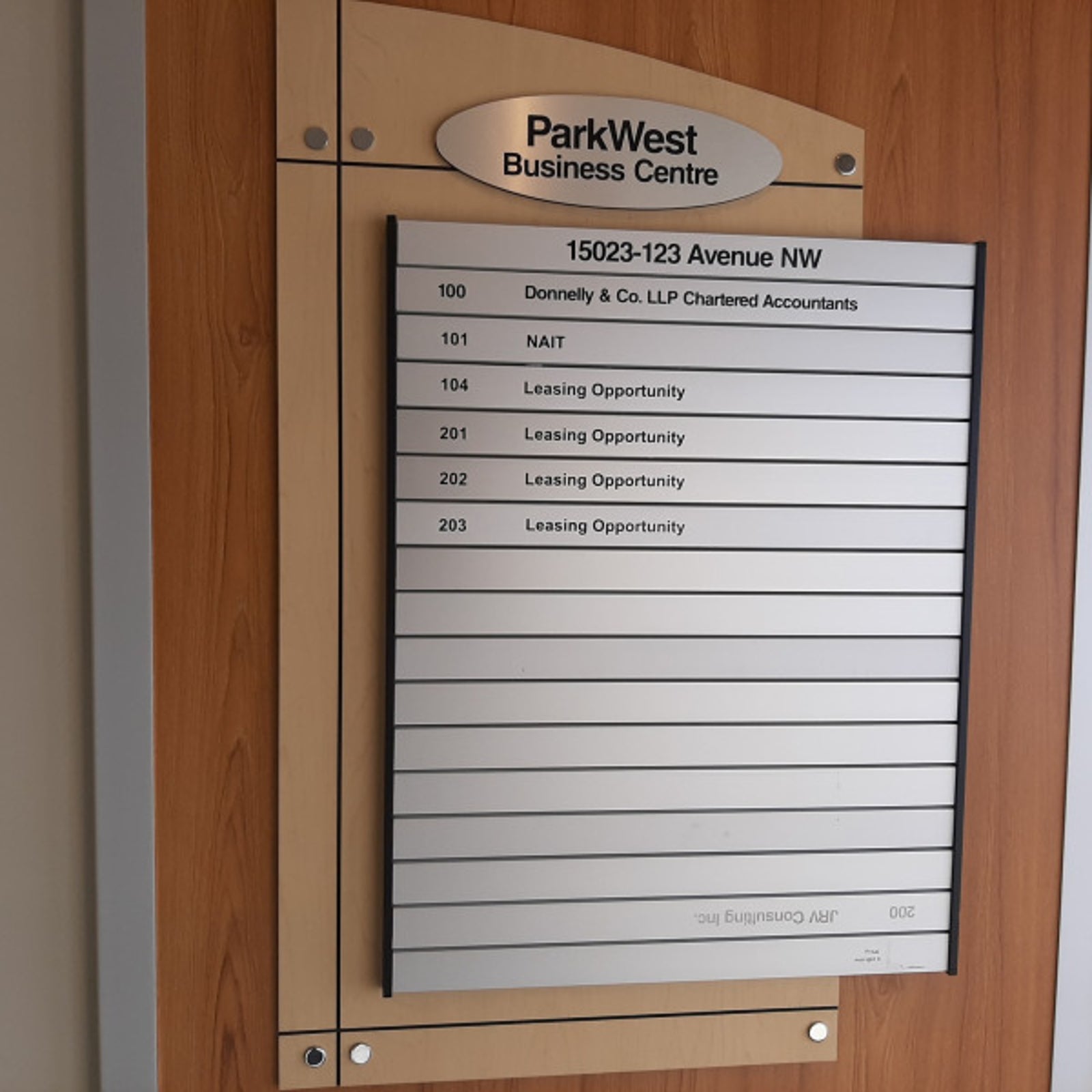 Directory for Business Lobby in Edmonton, AB