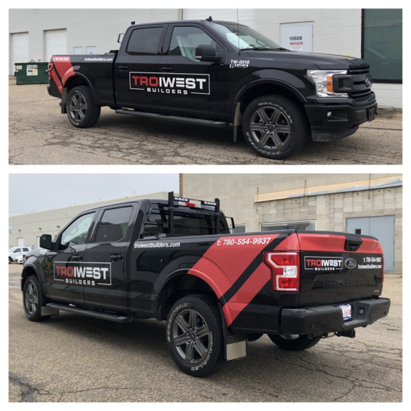 Vehicle Graphics for Troiwest Builders in Edmonton, AB