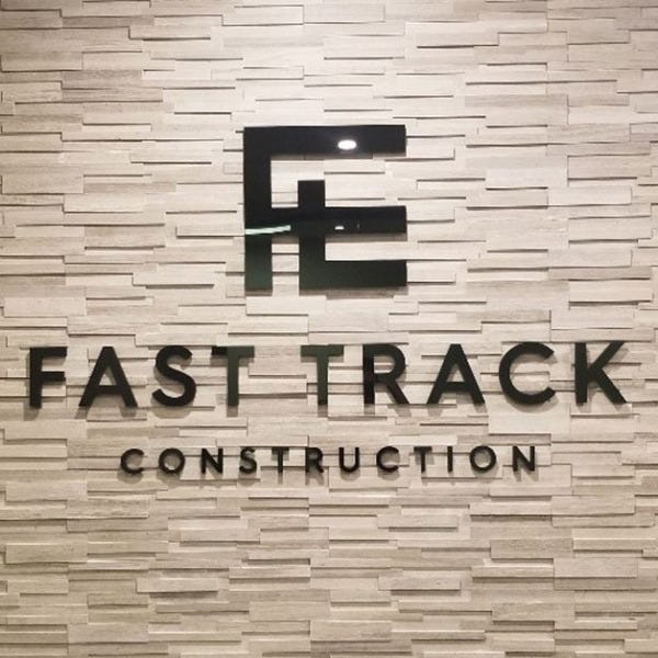 Reception Sign for Fast Track Construction in Edmonton, AB