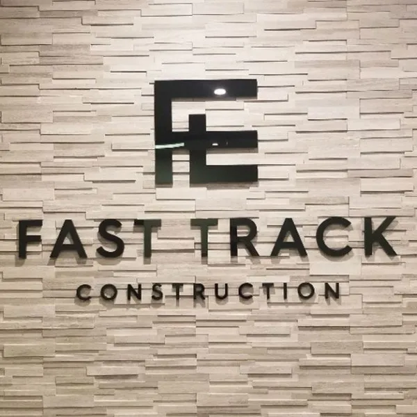 Reception Sign for Fast Track Construction in Edmonton, AB