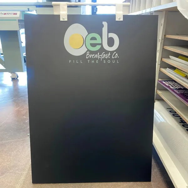 A-Frame Chalkboard Sign for OEB Breakfast in Edmonton, AB