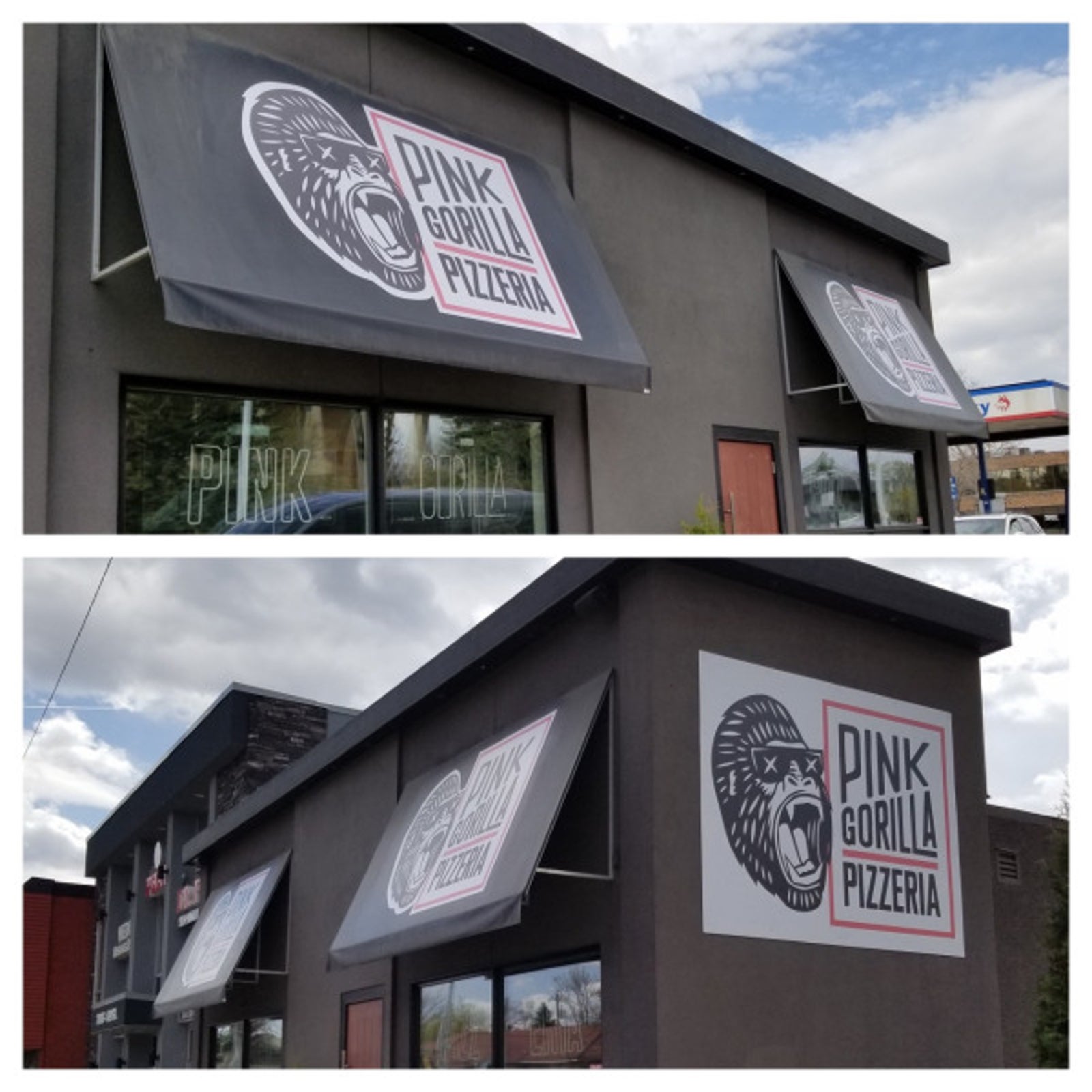 Awning for Pink Gorilla Pizza in Edmonton, AB