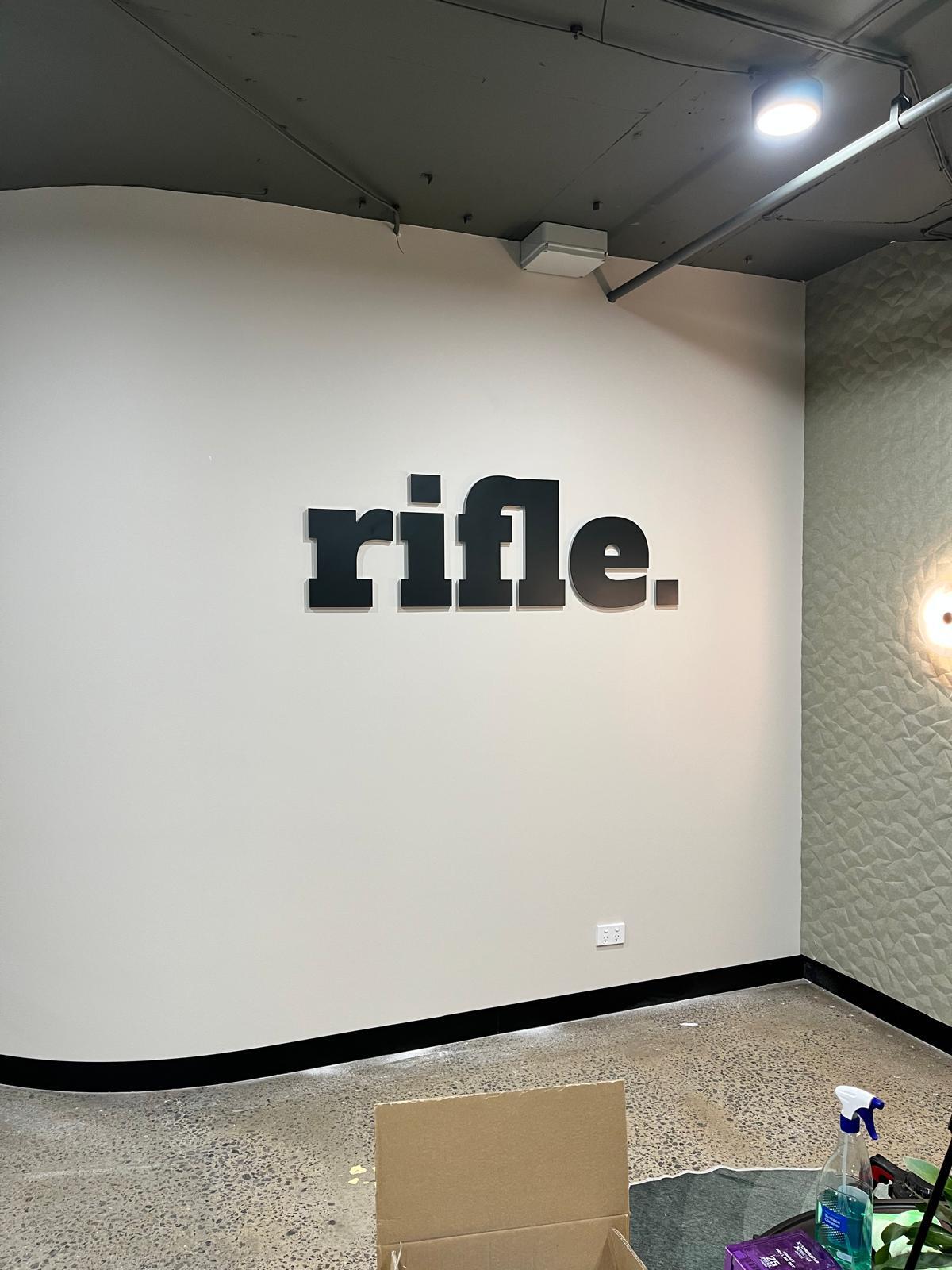 Rifle - Three-Dimensional Reception Signage | Signarama North Sydney