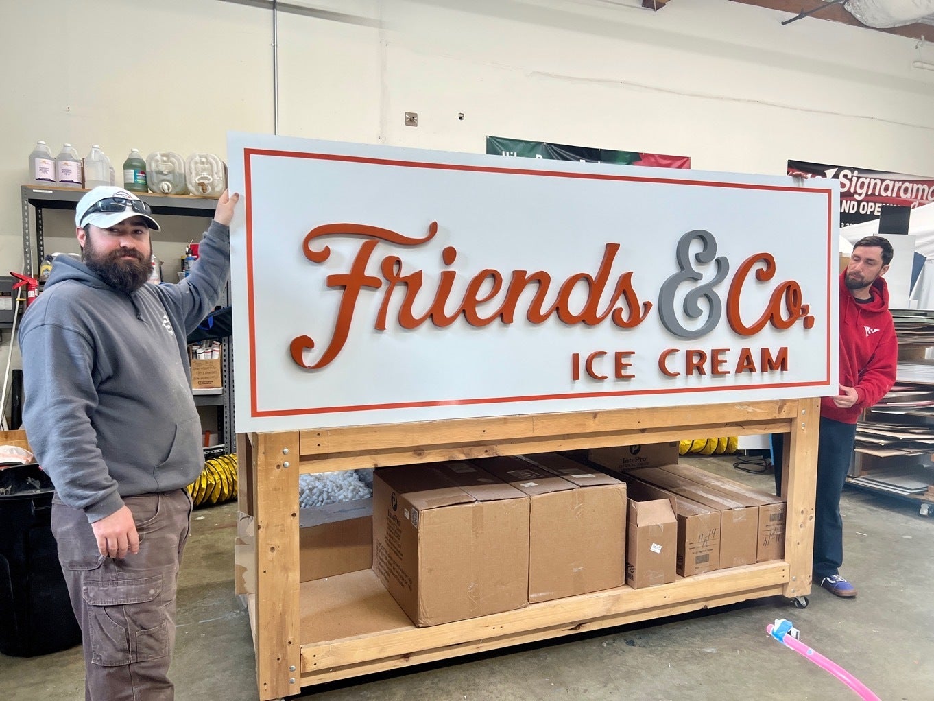 Local Small Business Can Look Great too! Dimensional Logo Sign for Friends & Co - North Bend, WA