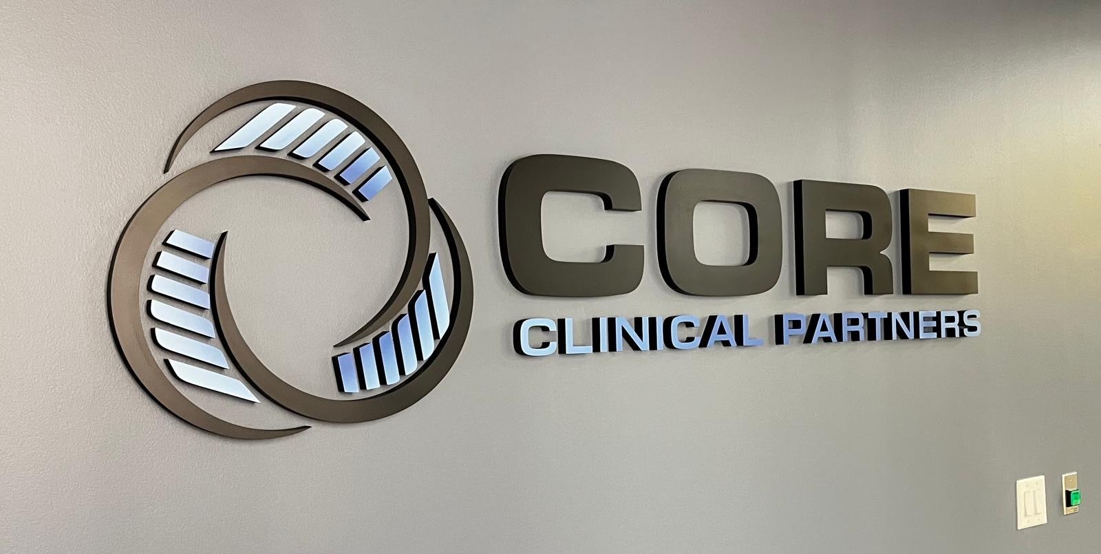 Acrylic Custom Sign with Gradient With CORE Clinical Partners