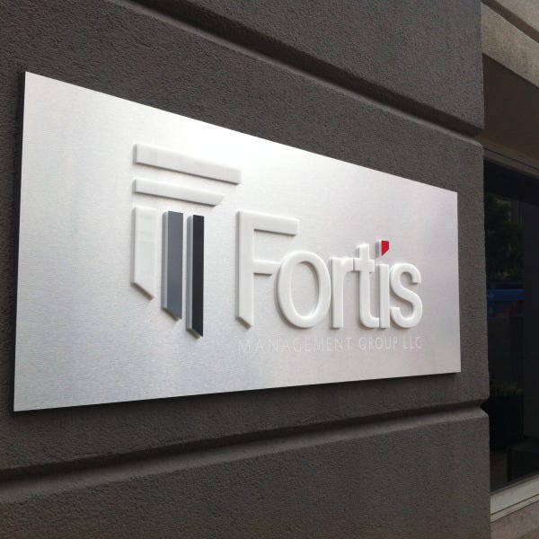 exterior 3D letters, logo on panel 2