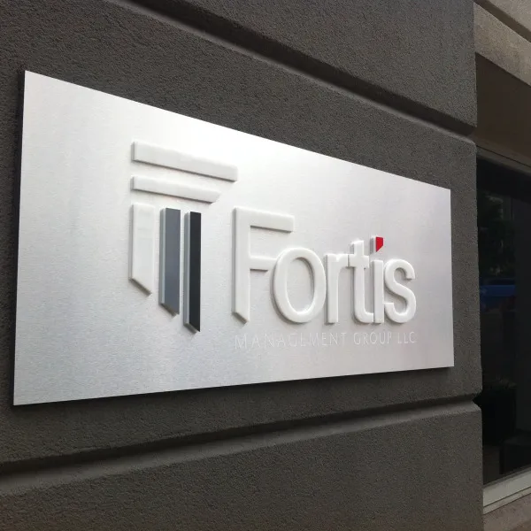 exterior 3D letters, logo on panel 2