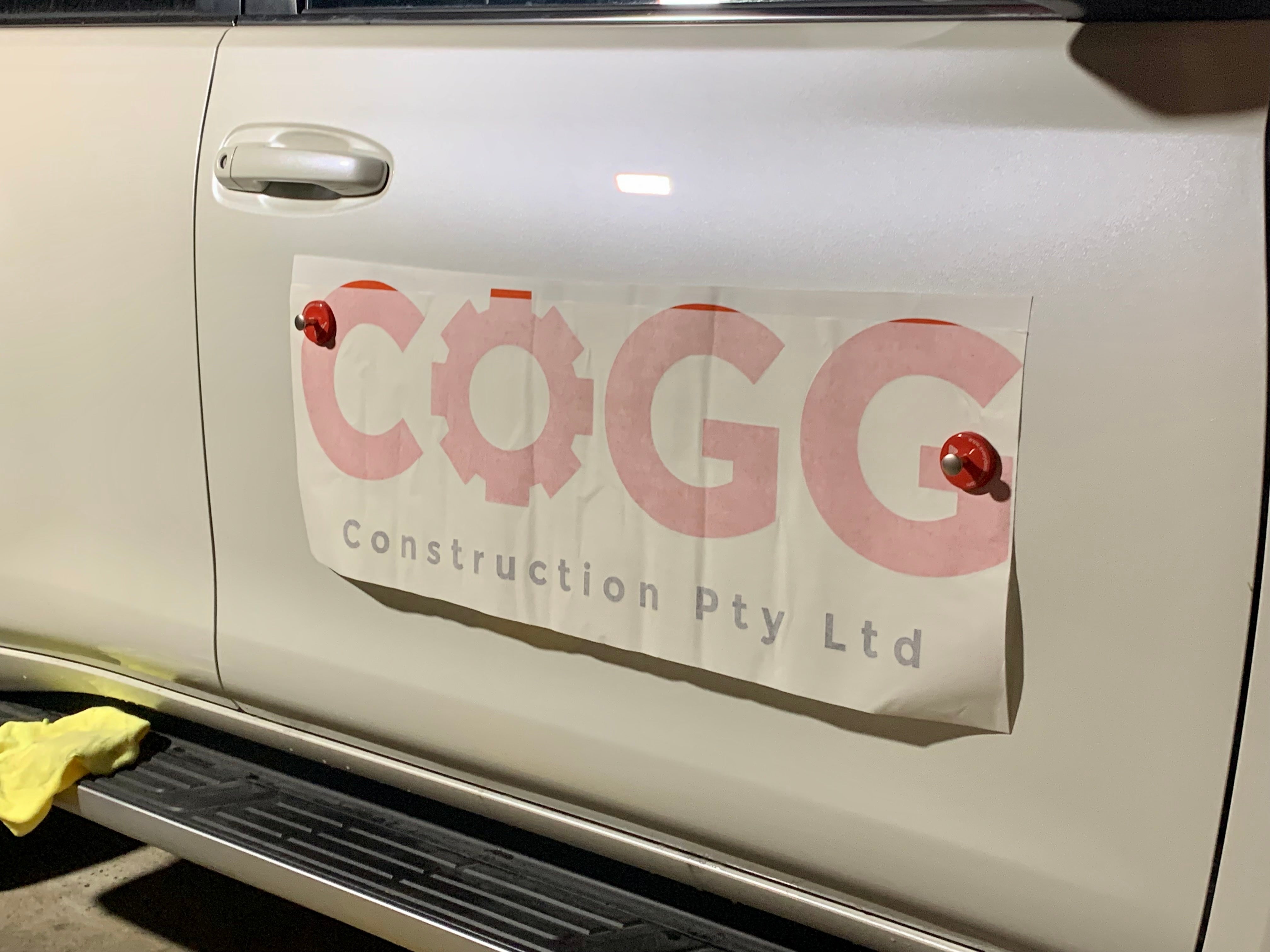Construction Pty Ltd Vehicle Graphic - Installation Process | Signarama North Sydney