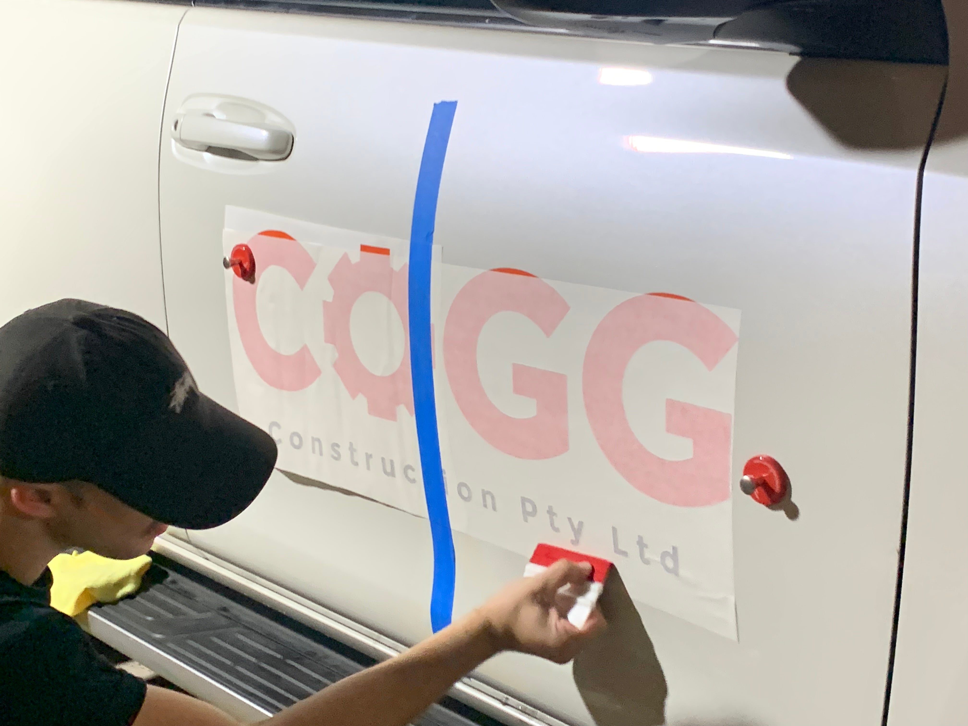 Construction Pty Ltd Vehicle Graphic - Installation Process | Signarama North Sydney