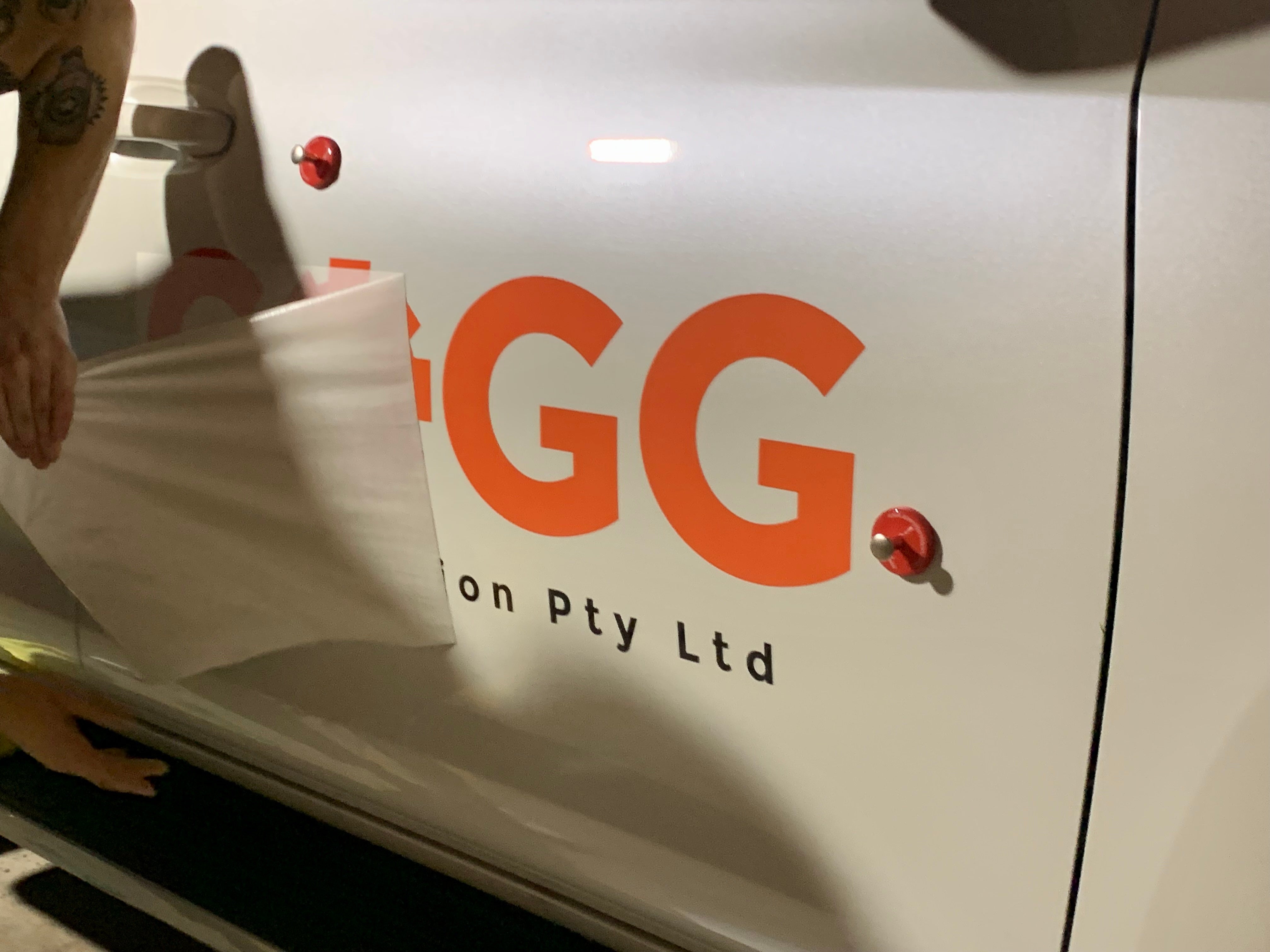 Construction Pty Ltd Vehicle Graphic - Installation Process | Signarama North Sydney