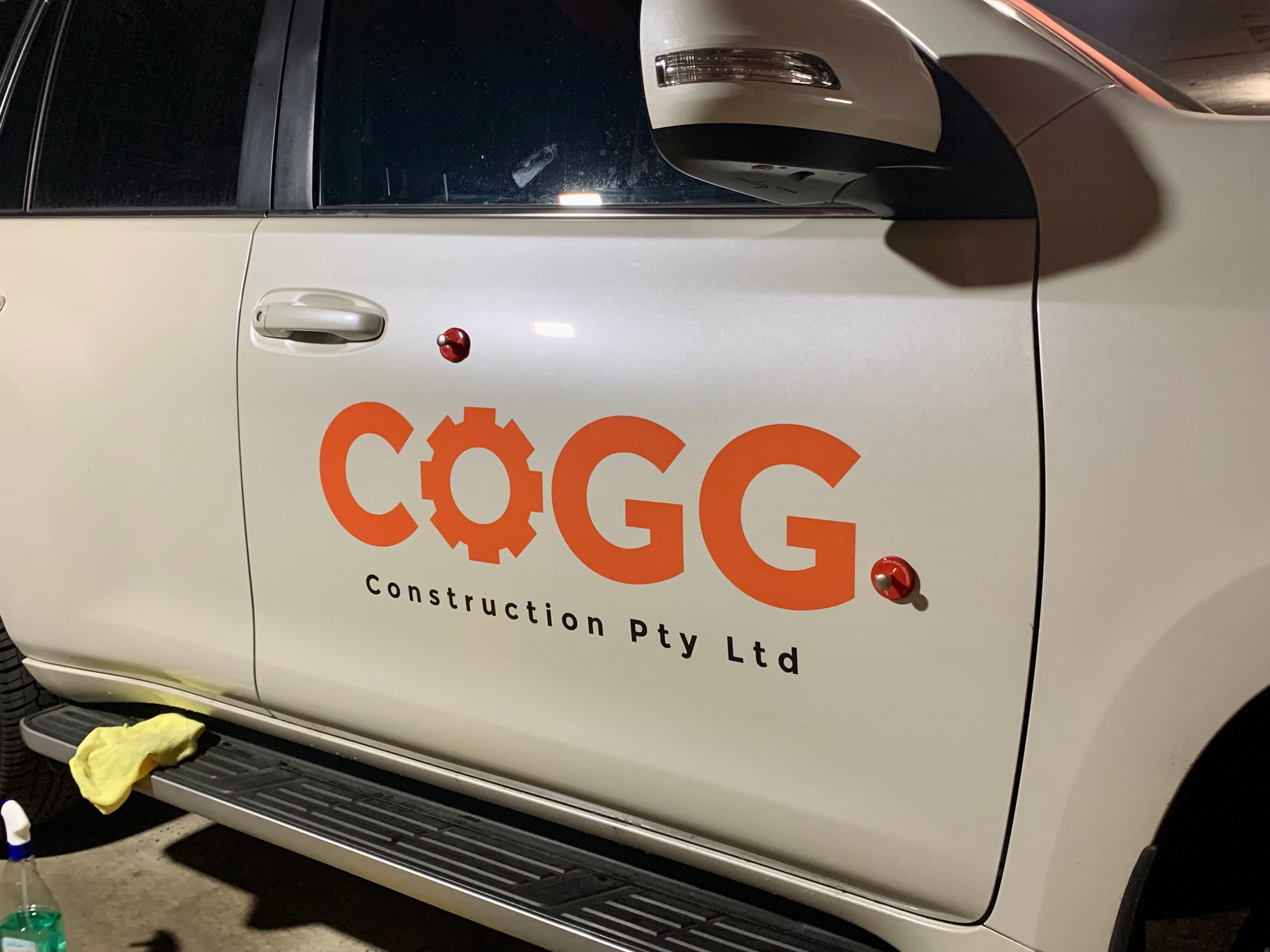 Construction Pty Ltd Vehicle Graphic - Installation Process | Signarama North Sydney