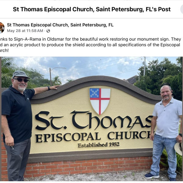 Giving an old sign new life for St. Thomas!