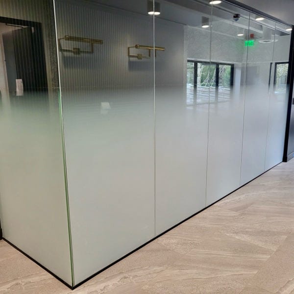 Frosted Graphics Offers Privacy and Enhances the Look of Business Park - Bellevue, WA