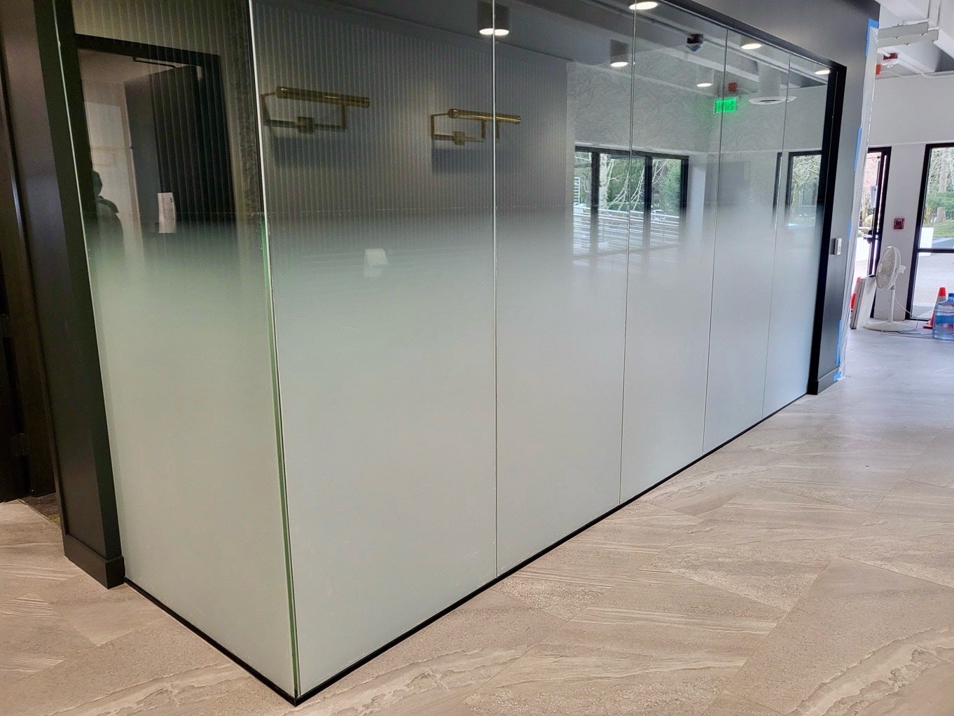 Frosted Graphics Offers Privacy and Enhances the Look of Business Park - Bellevue, WA