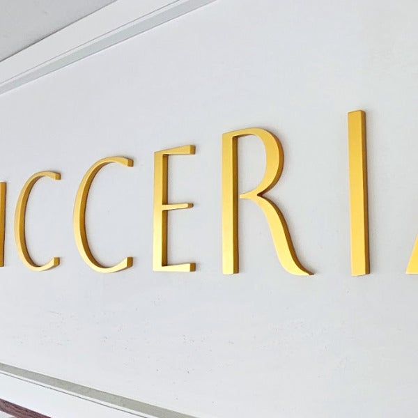 3D lettering, ACP panel and A-frame