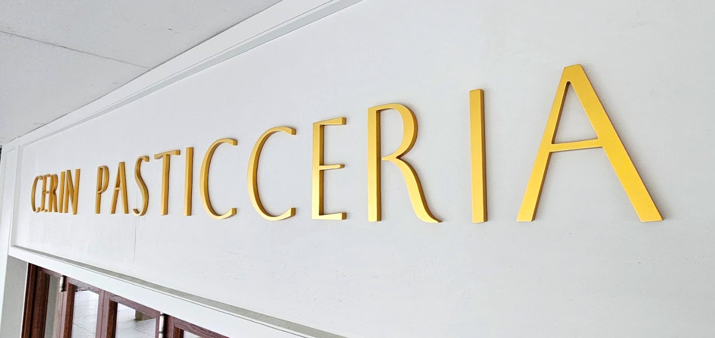 3D lettering, ACP panel and A-frame