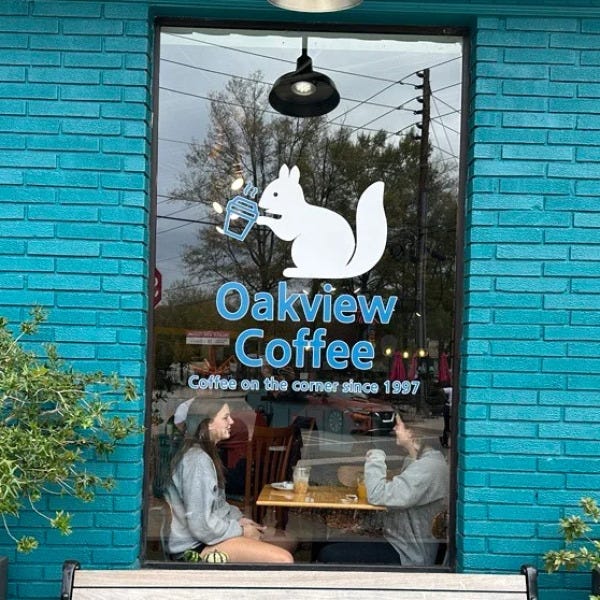 Oakview Coffee Window Vinyl 2