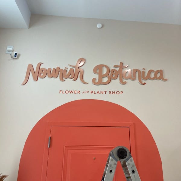 Nourish Botanica Dimensional Letters and Wall Vinyl 2