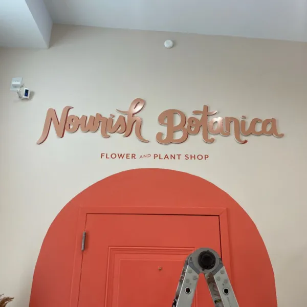Nourish Botanica Dimensional Letters and Wall Vinyl 2