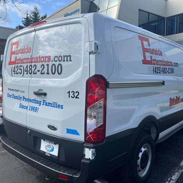 Highest ROI marketing with Vehicle Graphics - Eastside Exterminator, Redmond, WA