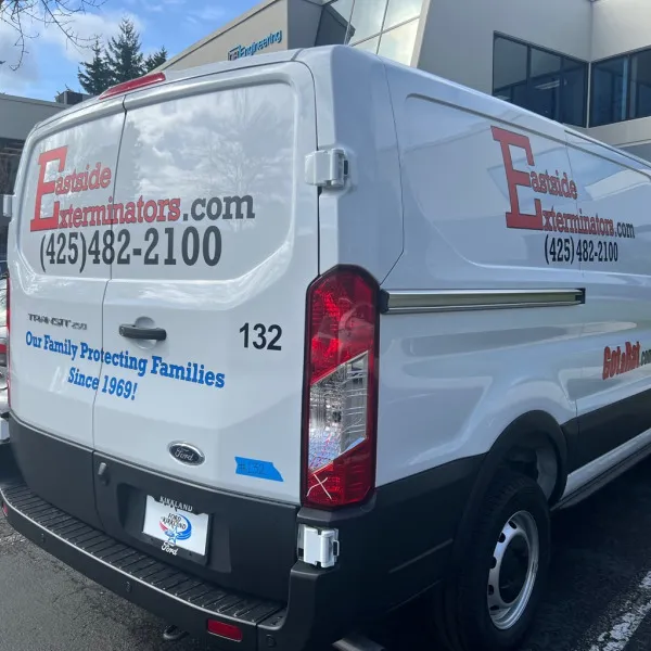 Highest ROI marketing with Vehicle Graphics - Eastside Exterminator, Redmond, WA