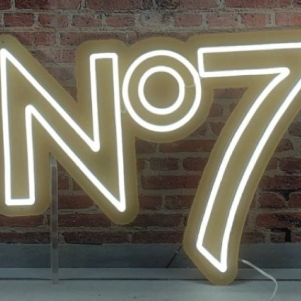 No 7 Neon Sign