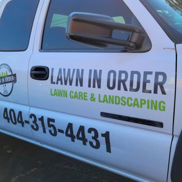 My Lawn In Order Vehicle Decals Side