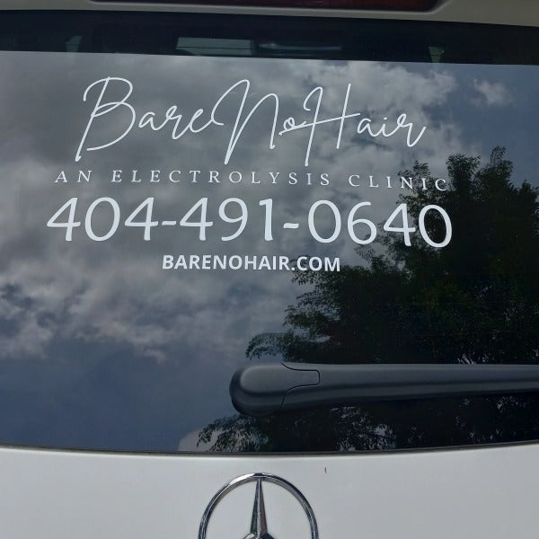 Bare No Hair Rear Window Decal