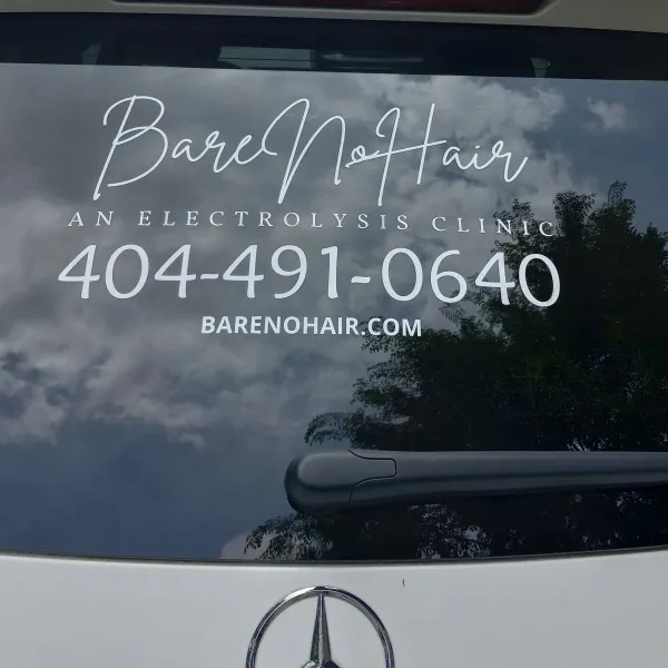 Bare No Hair Rear Window Decal