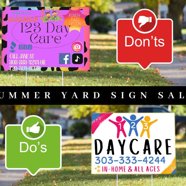 Summer Yard Sign Sale