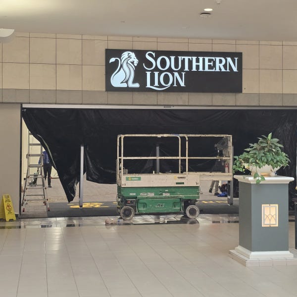 Southern Lion Push Through Acrylic Storefront Sign