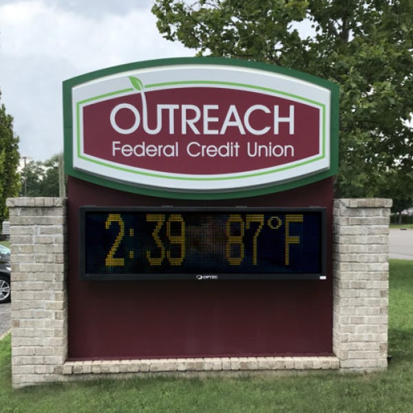 Outreach Monument sign face