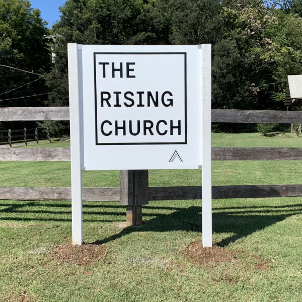 Risign church post & Panel