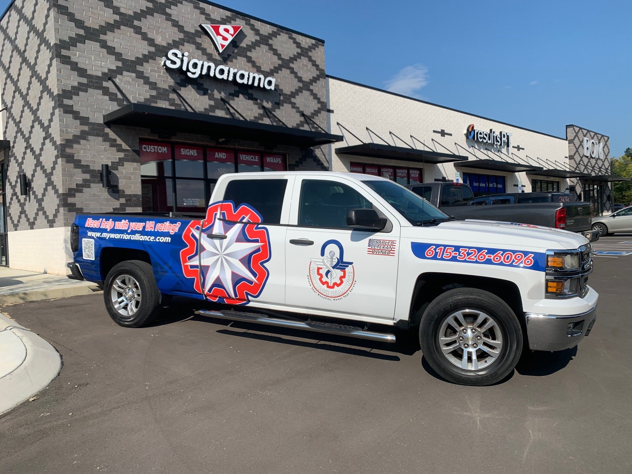Pick up truck wrap for Warrior Alliance